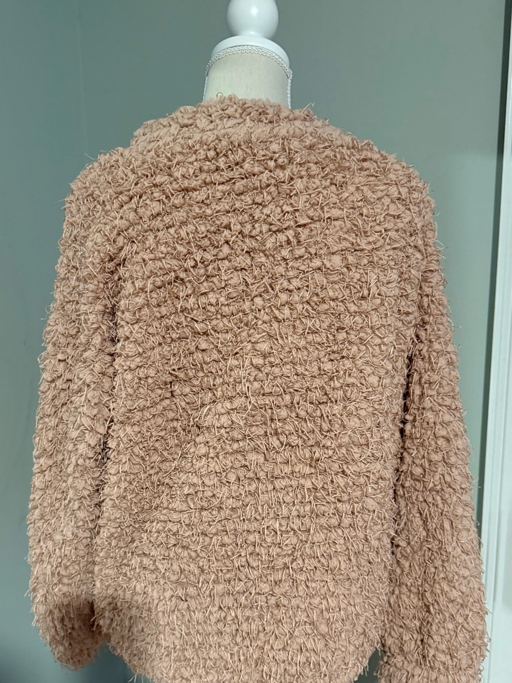 Vince Camuto Textured Teddy Pullover Sweater - Dusty Rose - Picture 2 of 4